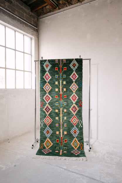 Teppich Bergama Tülü – Emerald Vine