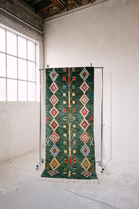 Teppich Bergama Tülü – Emerald Vine