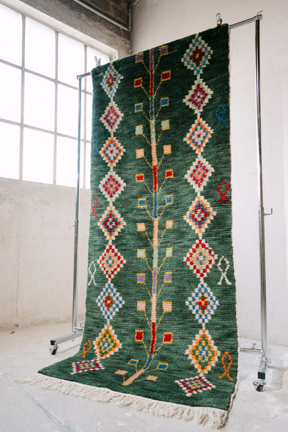 Teppich Bergama Tülü – Emerald Vine
