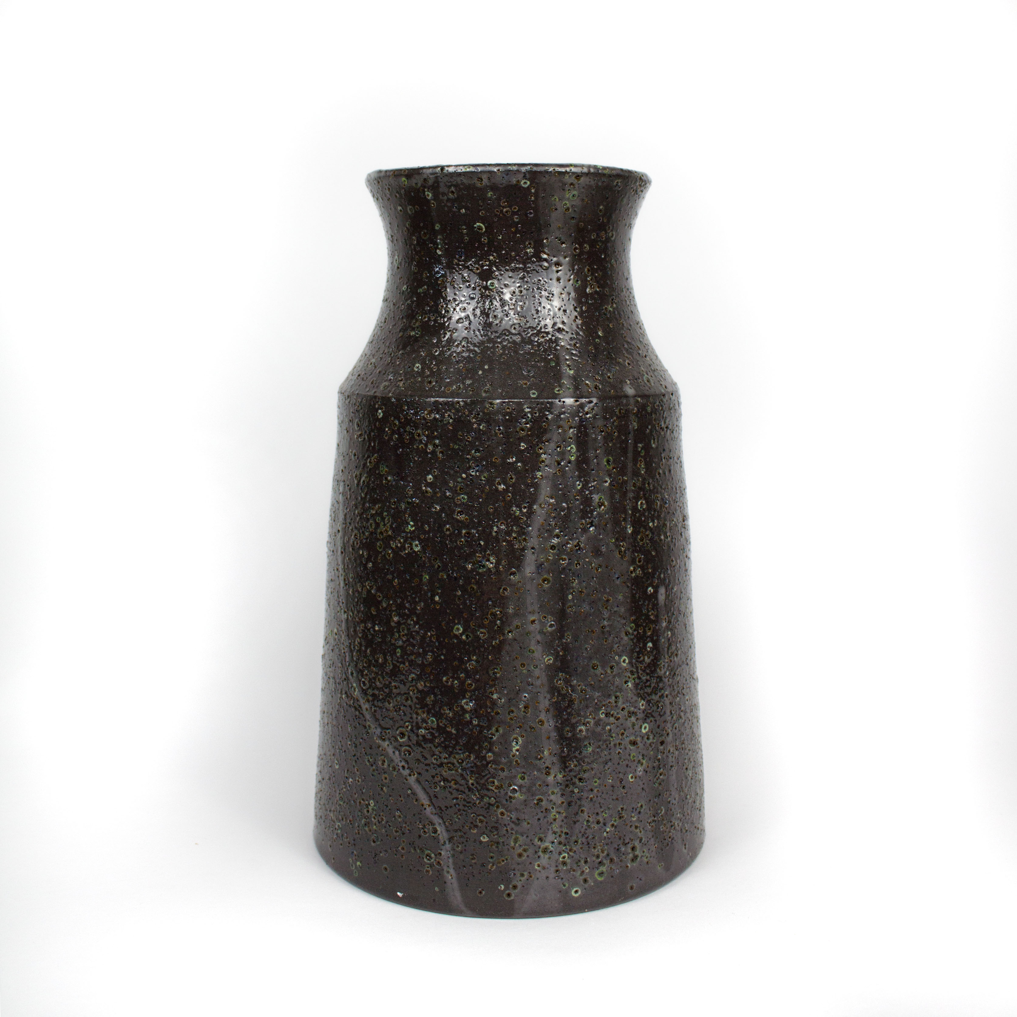 Vase schwarzes Steinzeug & Glas Nr. HS007